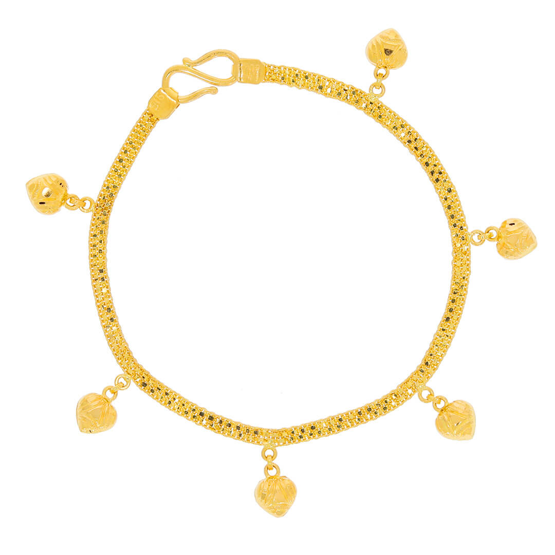 Charmed by love gold bracelet with Free Gold Coin