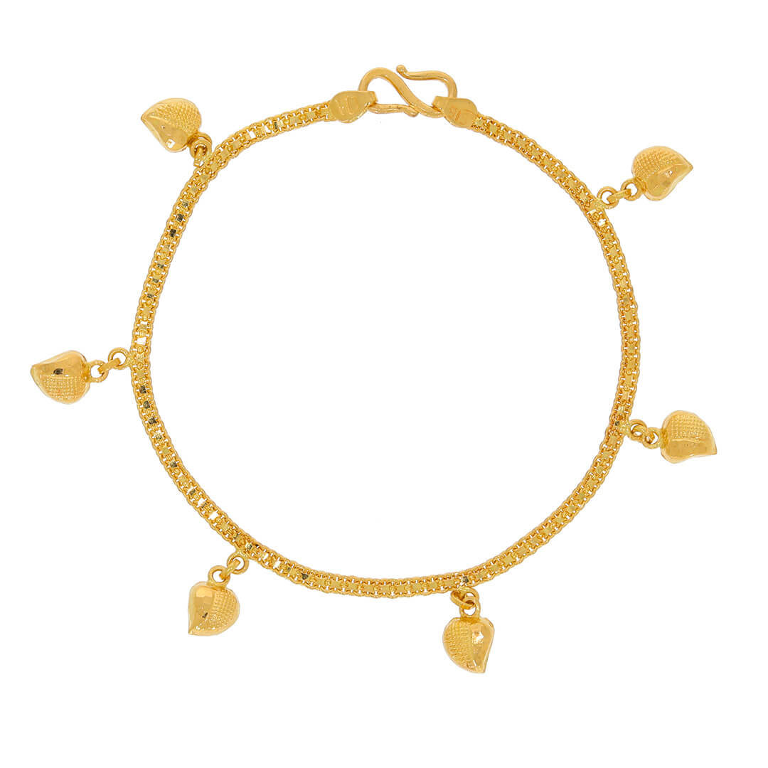 Quarry gold charm bracelet