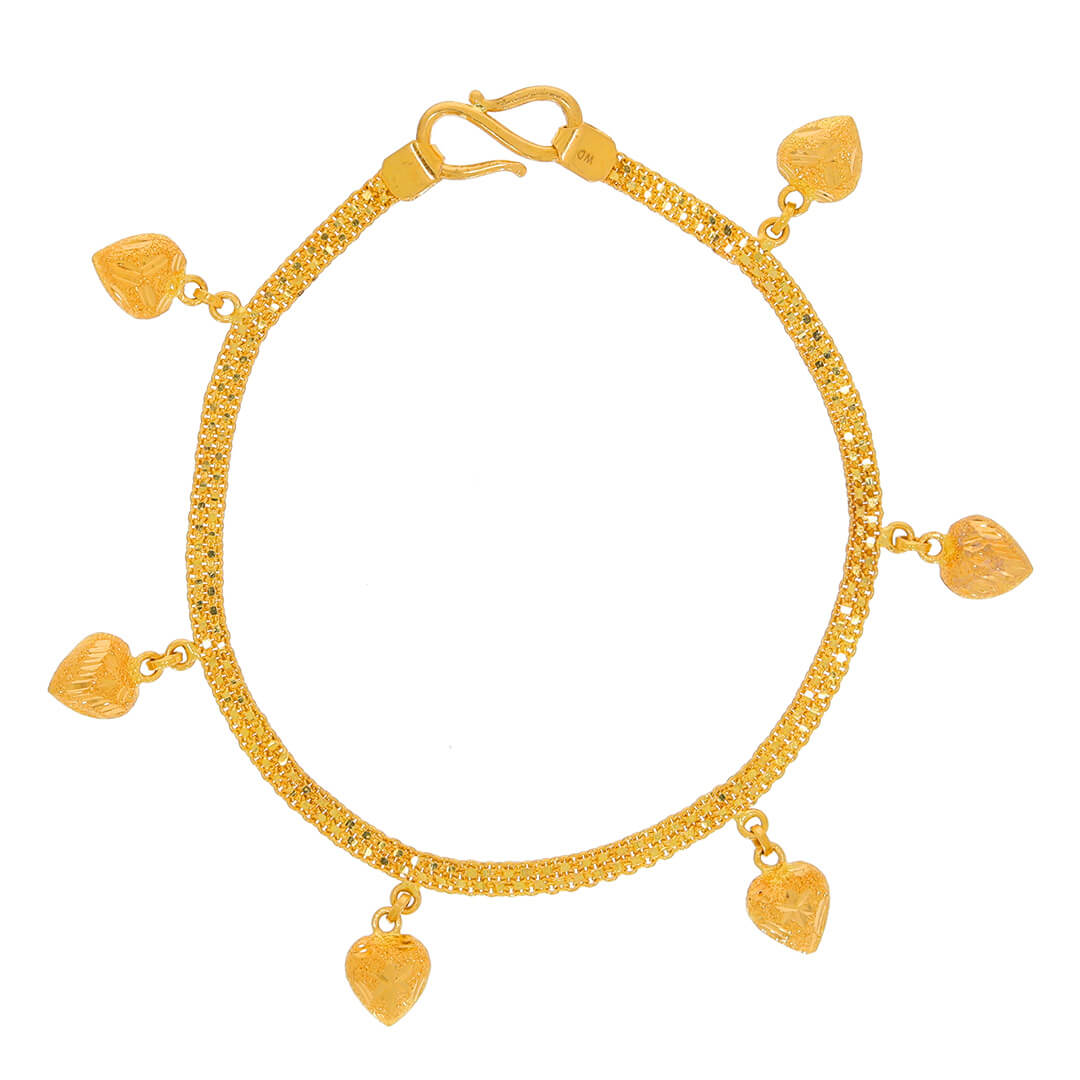 Valentine's Day gold Bracelet with Free Gold Coin