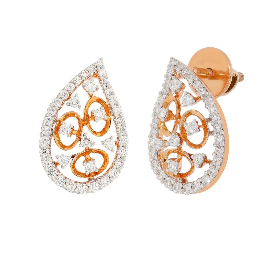 Quarry Diamond stud Earrings with Free Gold Coin