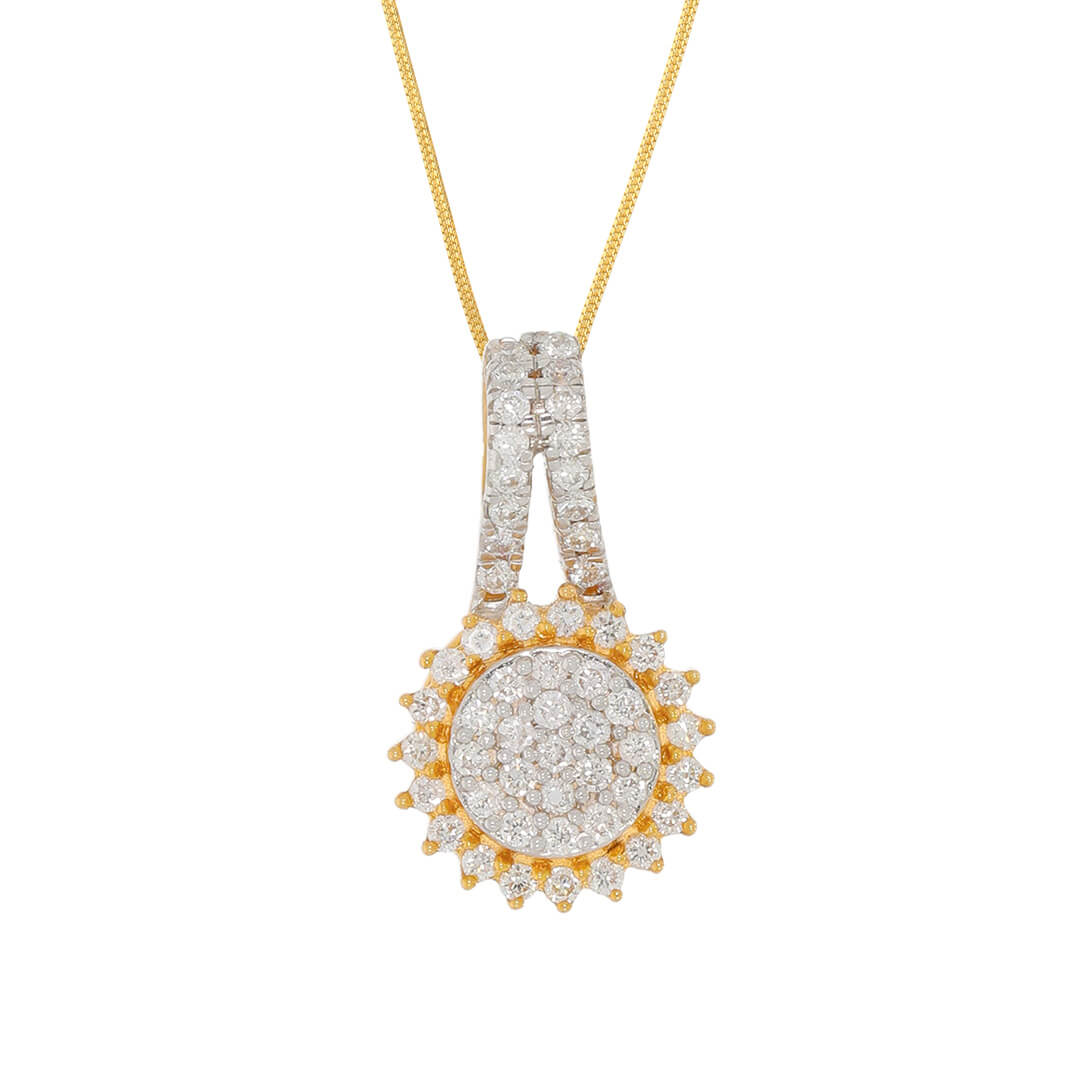 Diamond Pendant For Women with Free Gold Coin