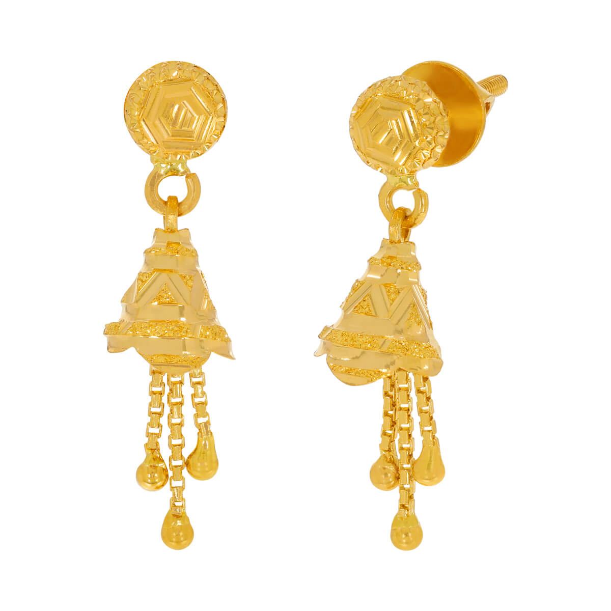 Gold Earring For Women with Free Gold Coin