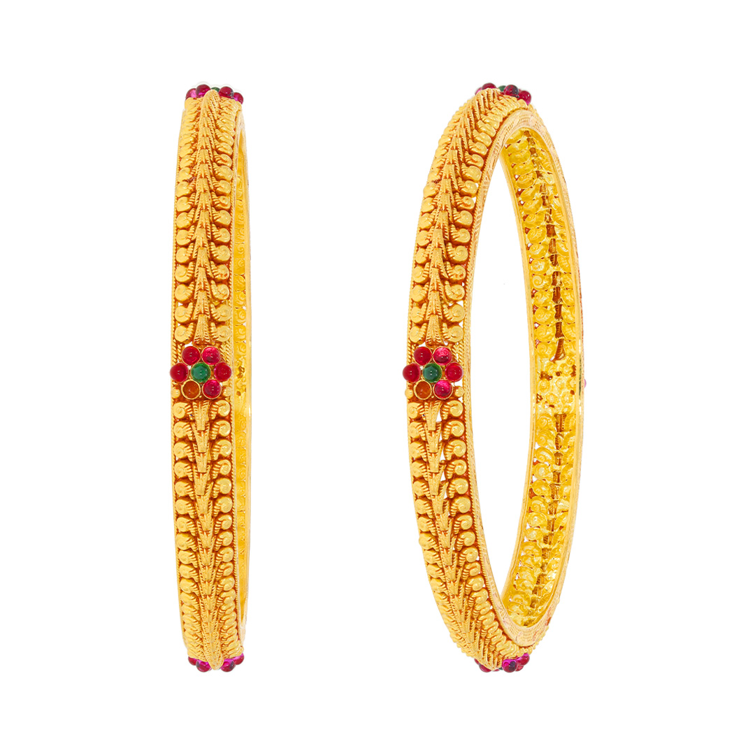 Gold Bangle For Women with Free Gold Coin