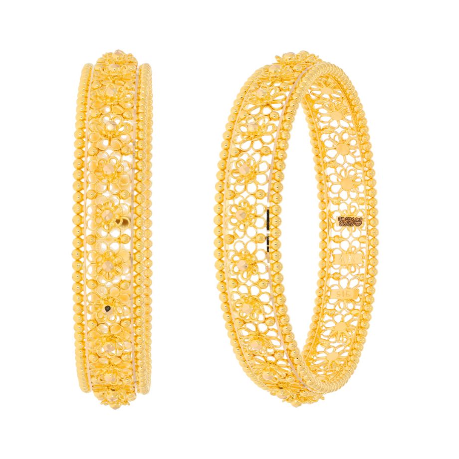 Gold Bakuli Bangle For Women