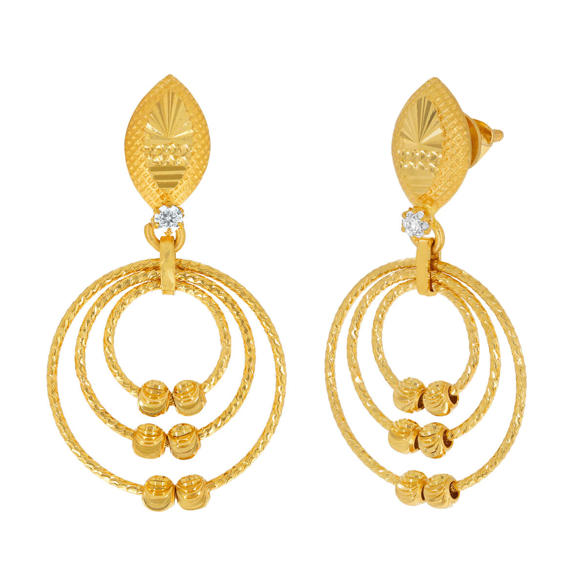 Gold Earring For Women with Free Gold Coin