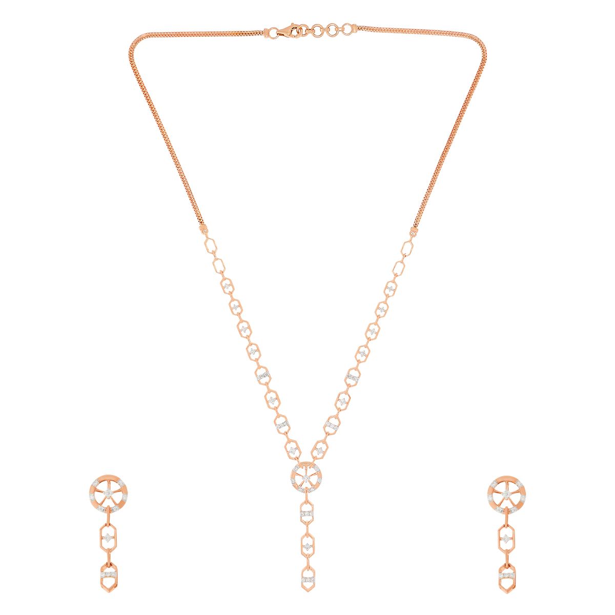 Diamond Necklace Set For Women with Free Gold Coin