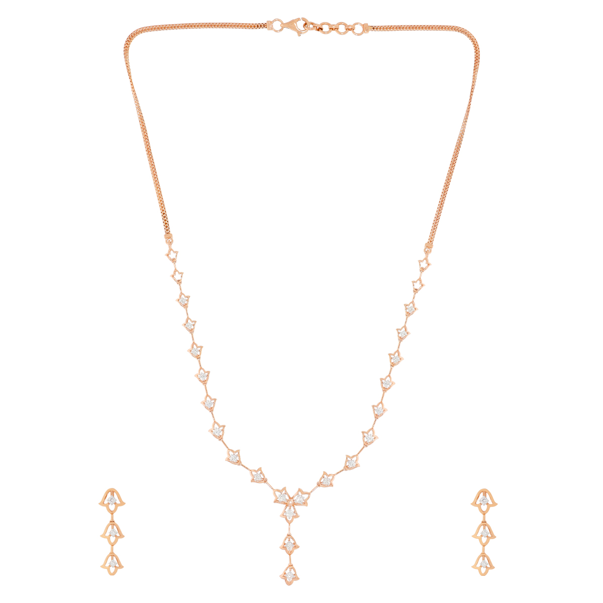 Diamond Necklace Set For Women with Free Gold Coin