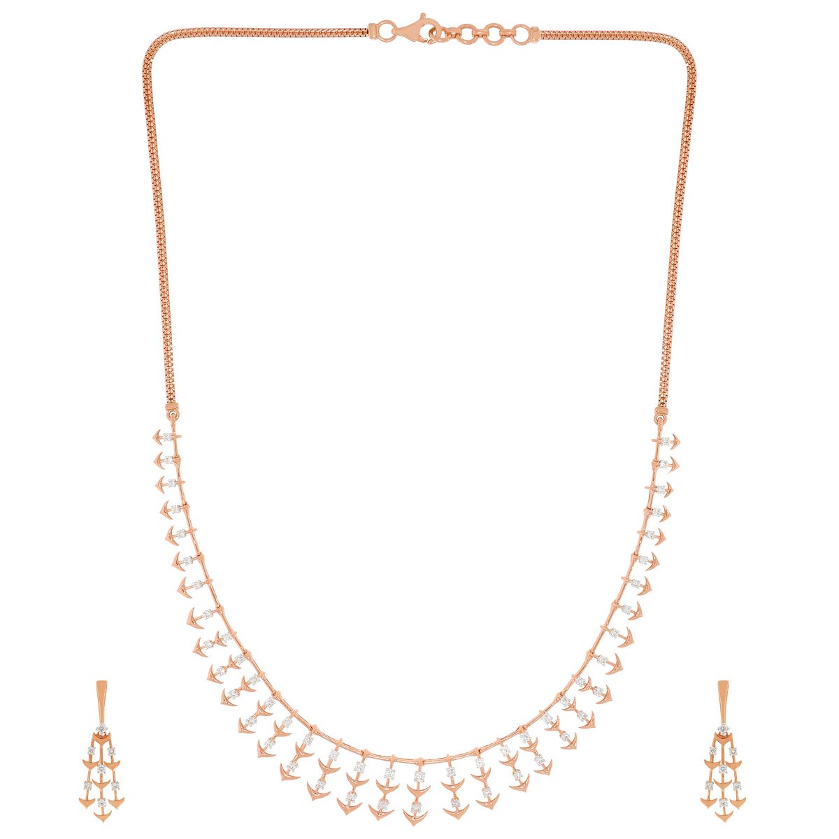 Diamond Necklace Set For Women with Free Gold Coin