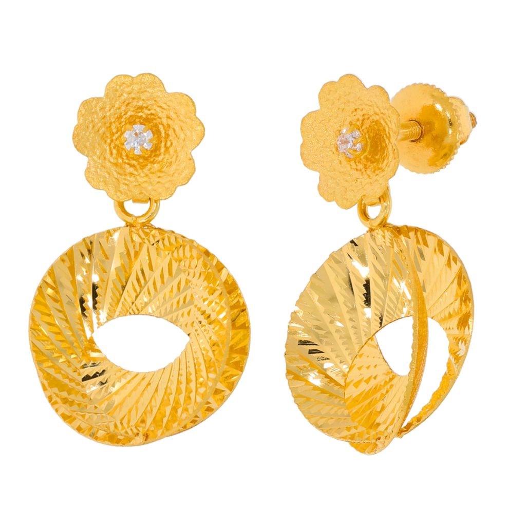 Gold Earring for Women with Free Gold Coin