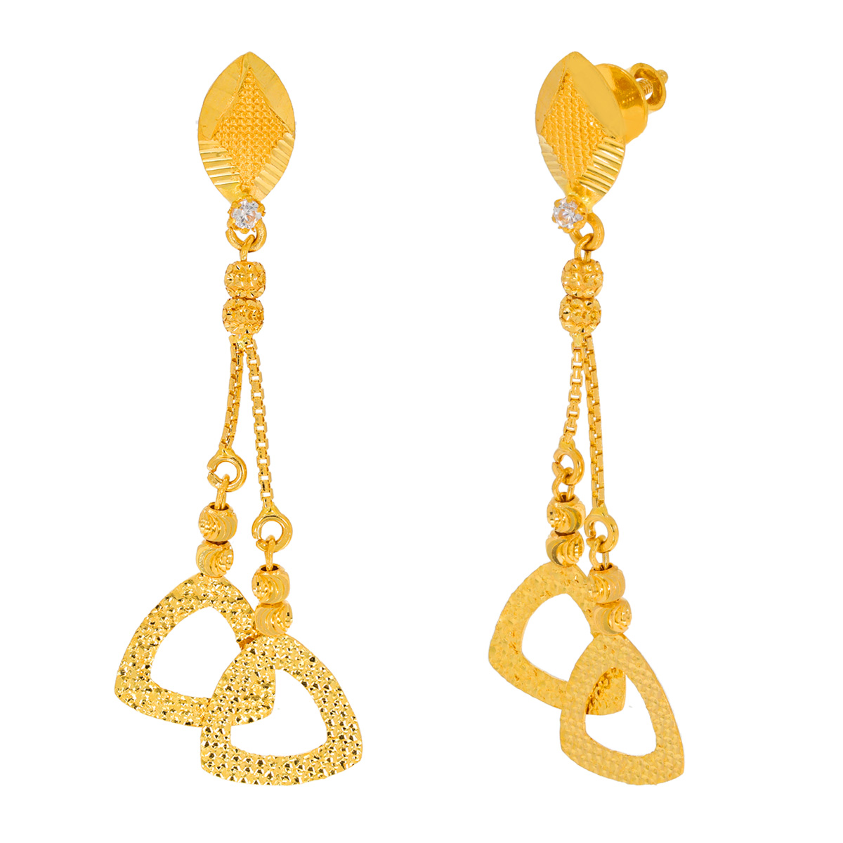 Gold Earring for Women with Free Gold Coin