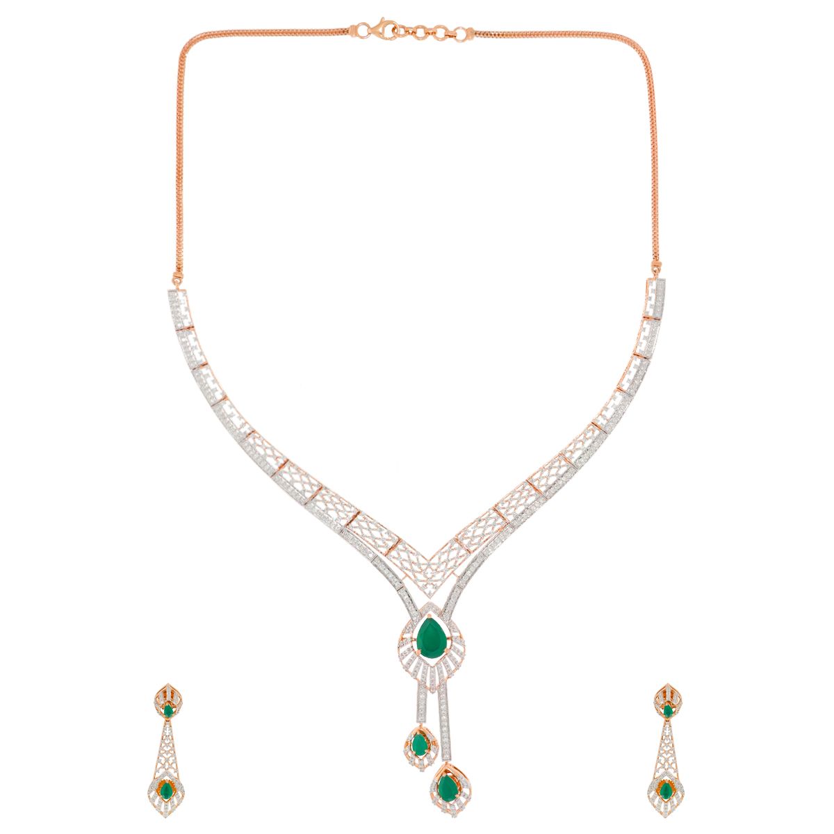 Diamond Necklace Set For Women