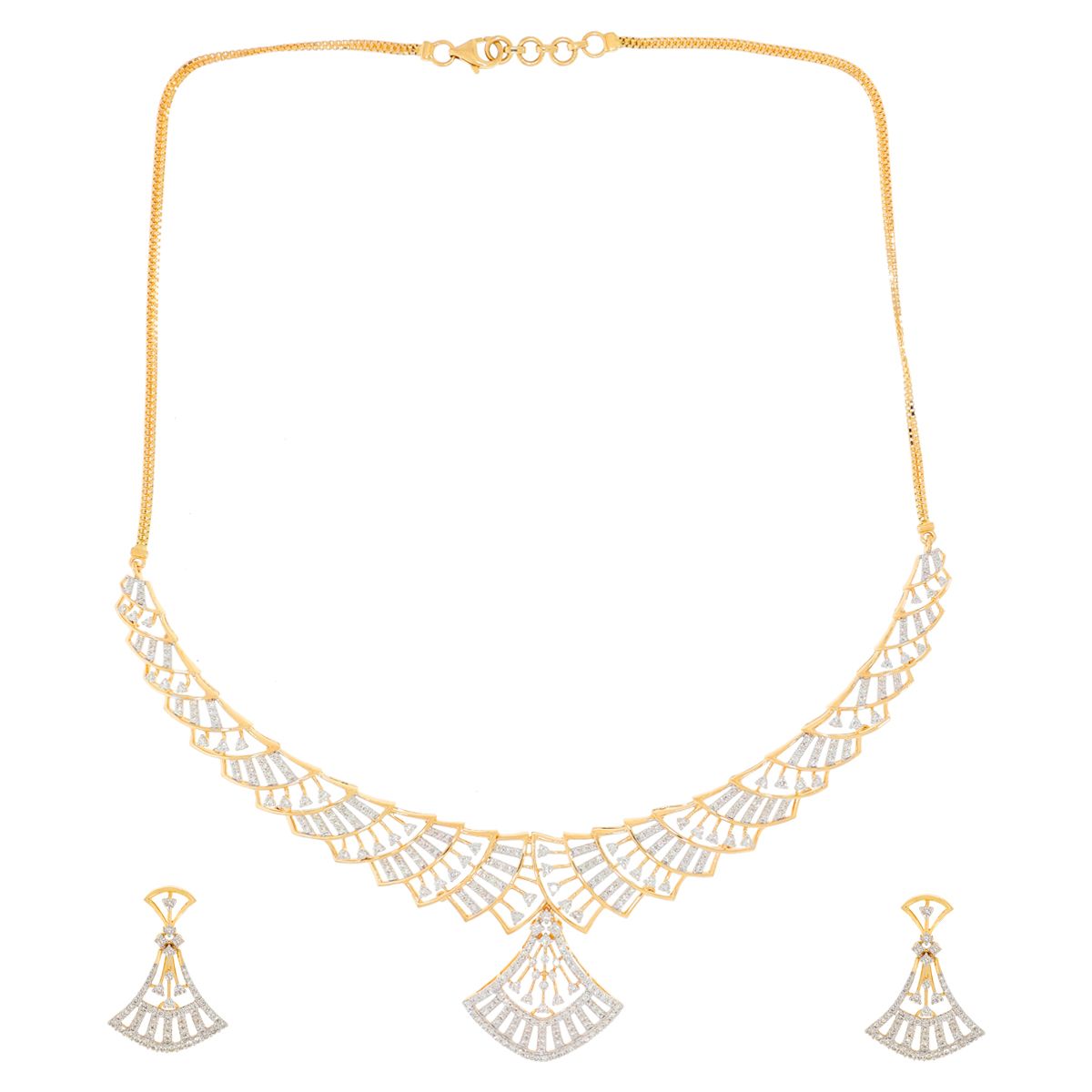 Diamond Necklace Set For Women with Free Gold Coin