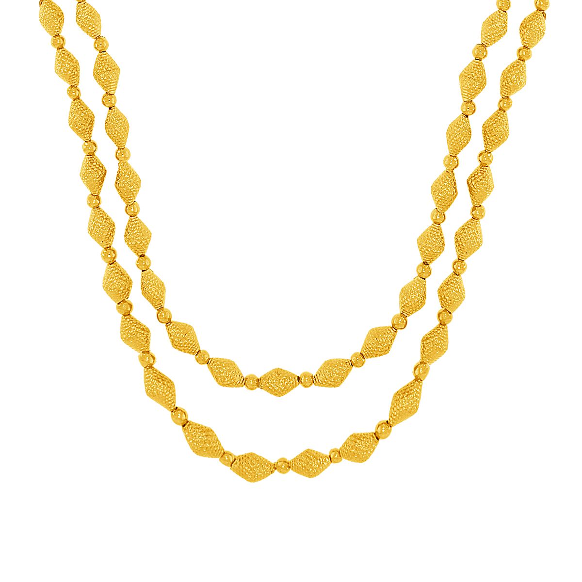 Dual Motiyan Gold Necklace