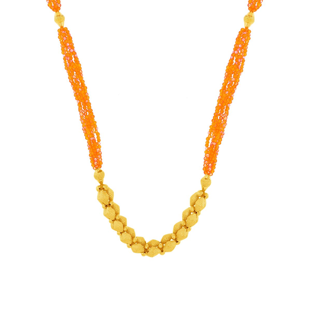 Blissful Orang Motiyan Gold Necklace