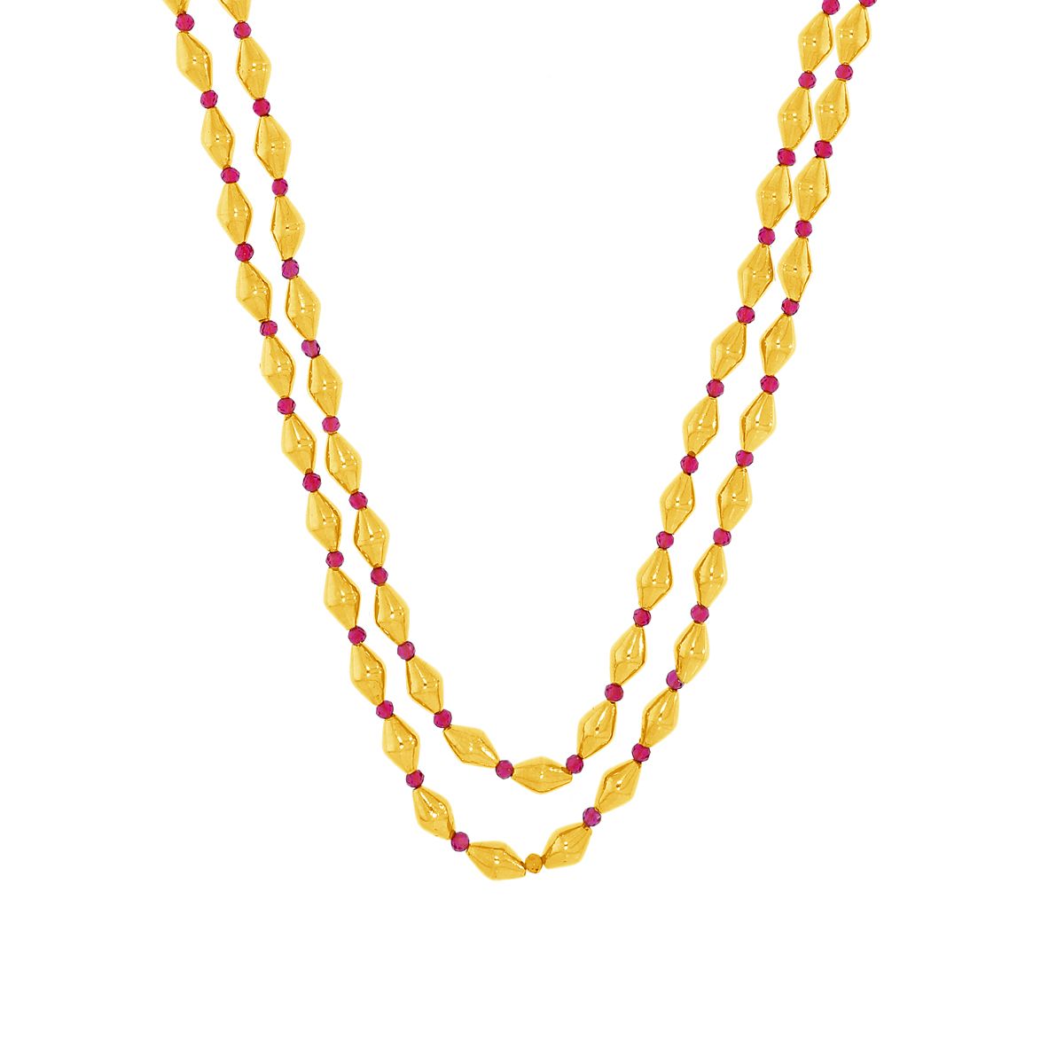 Duo Yellow Gold Necklace with Free Gold Coin