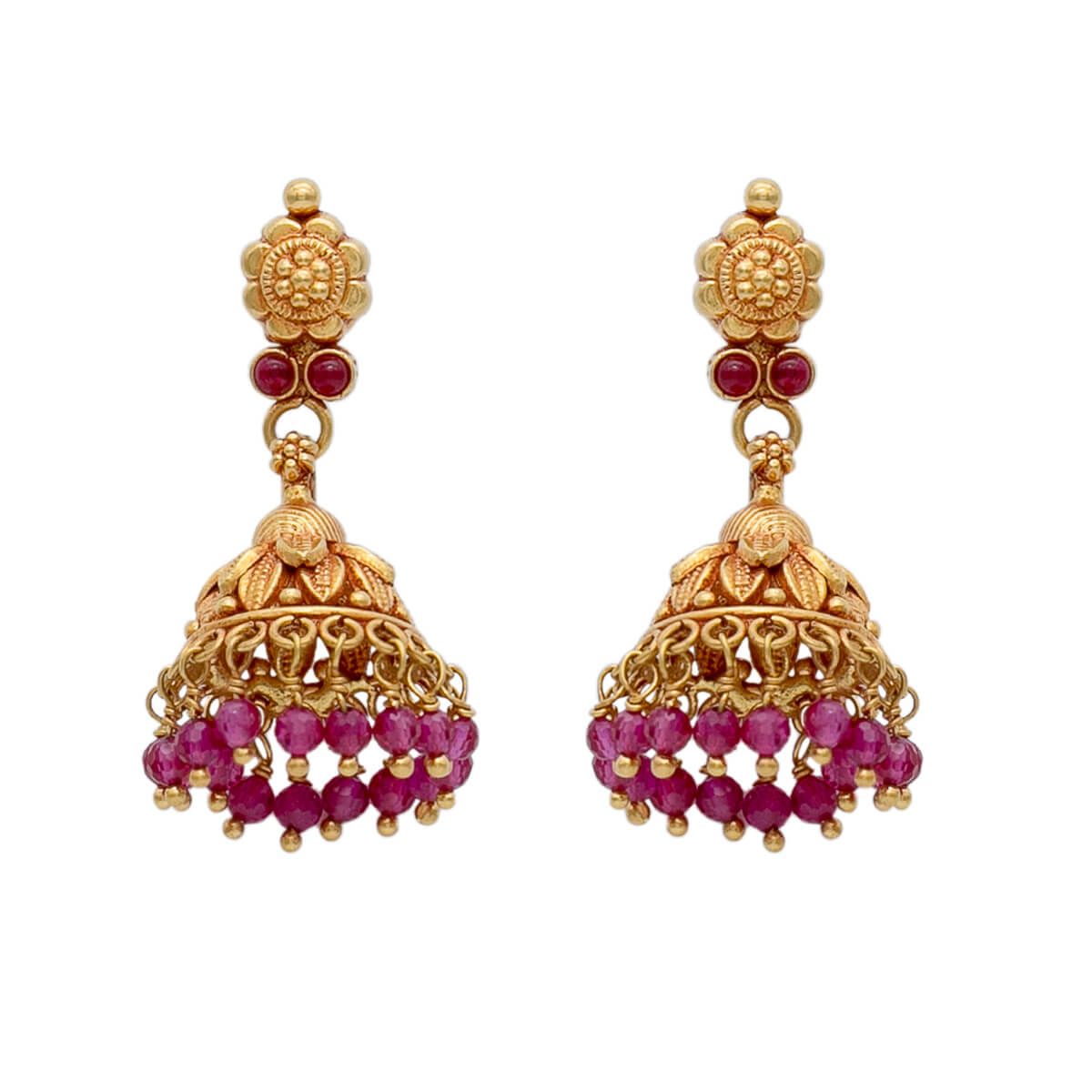 Leela Royal Gold Earring with Free Gold Coin