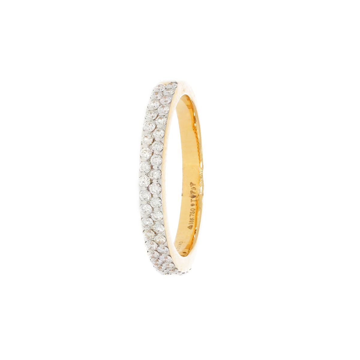 Slender diamond ring with Free Gold Coin