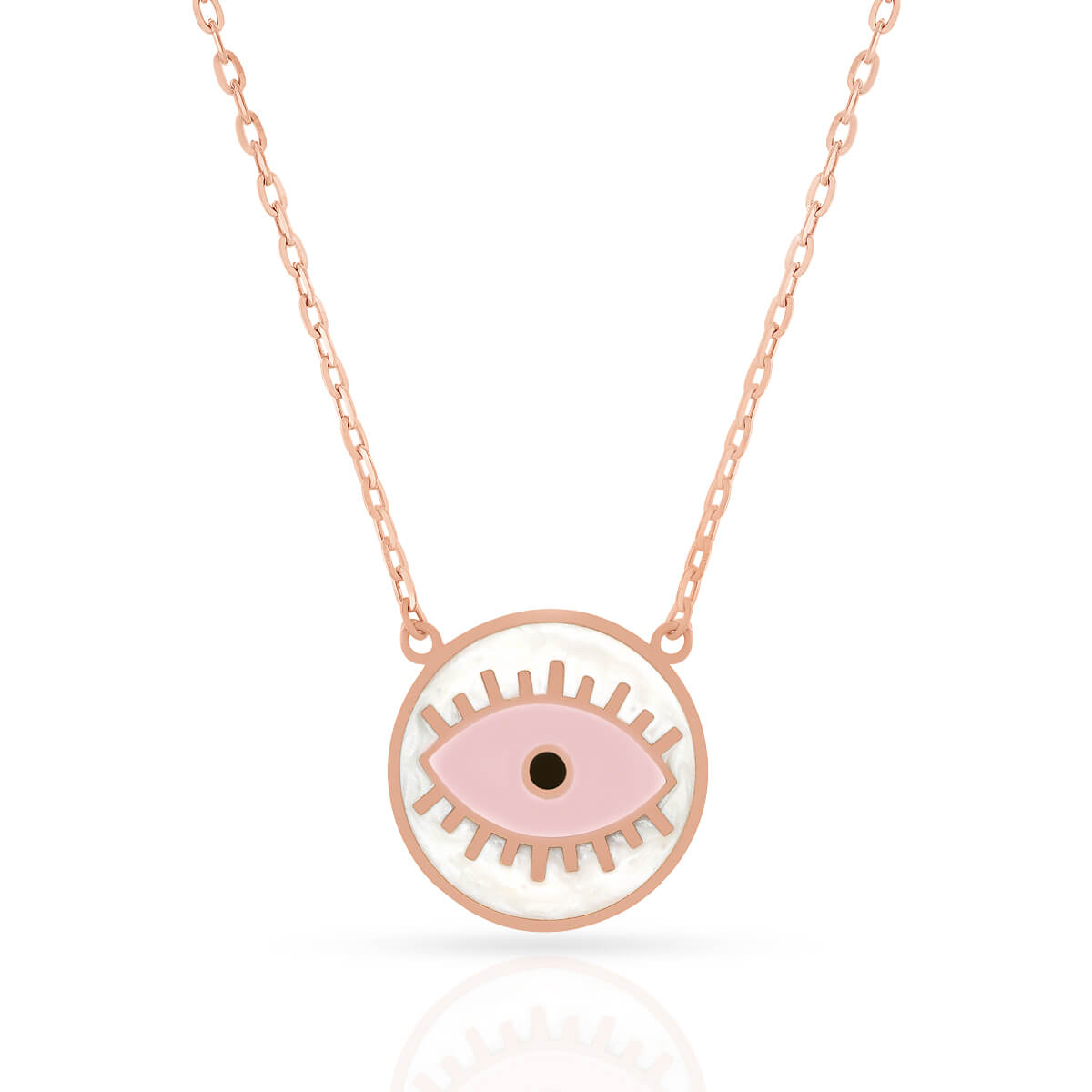 Adoring Evil Eye Gold Pendant with Chain