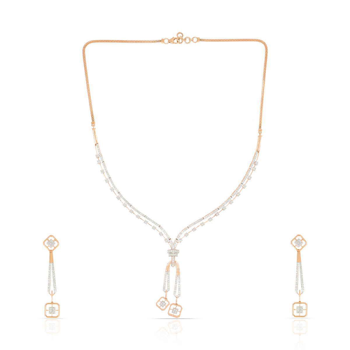 Diamond Necklace Set with Free Gold Coin