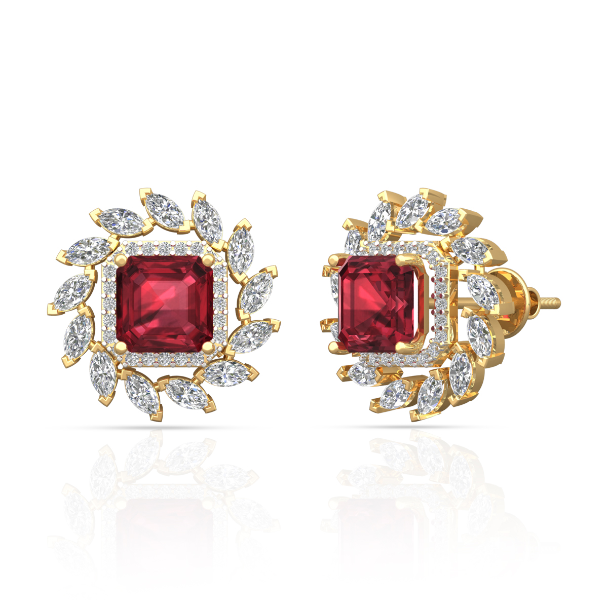 Diamond Earring with Free Gold Coin