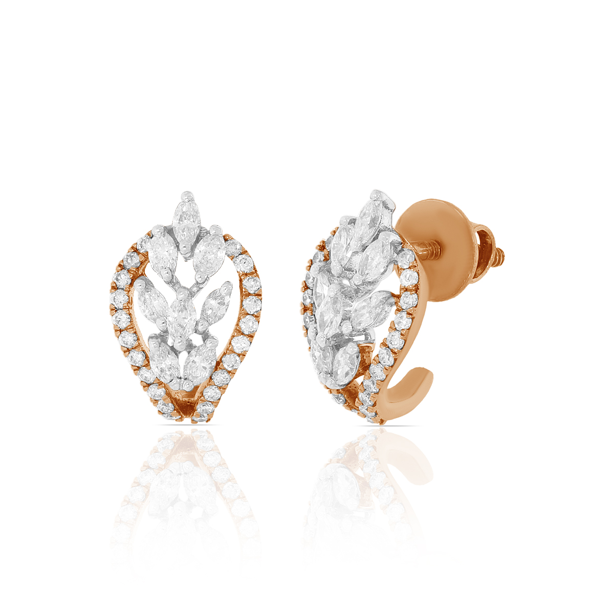 Buy Yellow Gold Earrings for Women by Whp Jewellers Online