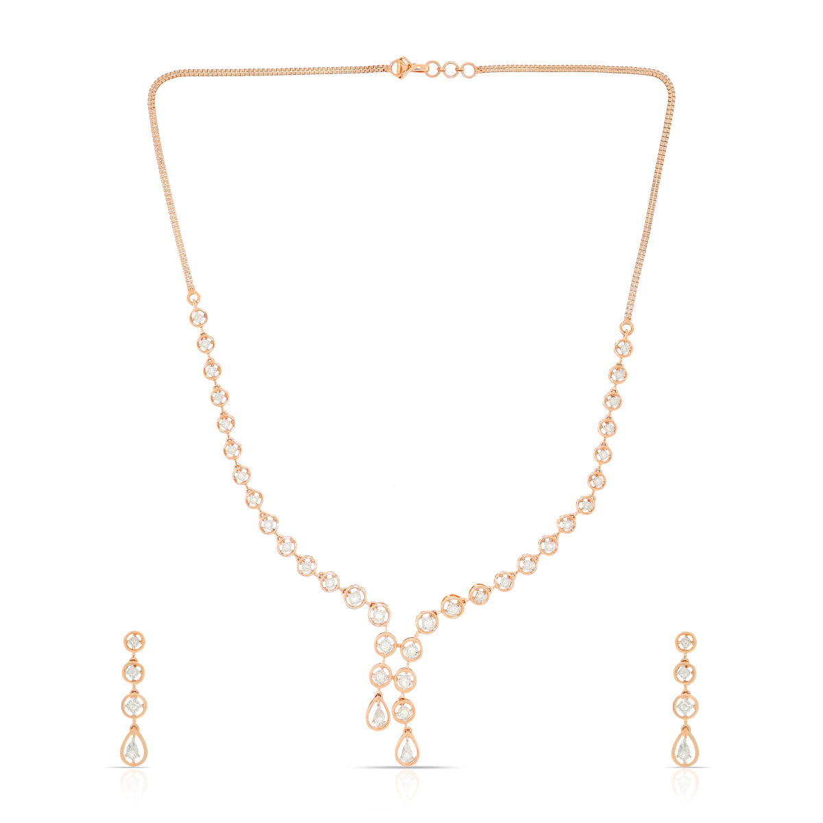 Diamond Necklace Set with Free Gold Coin