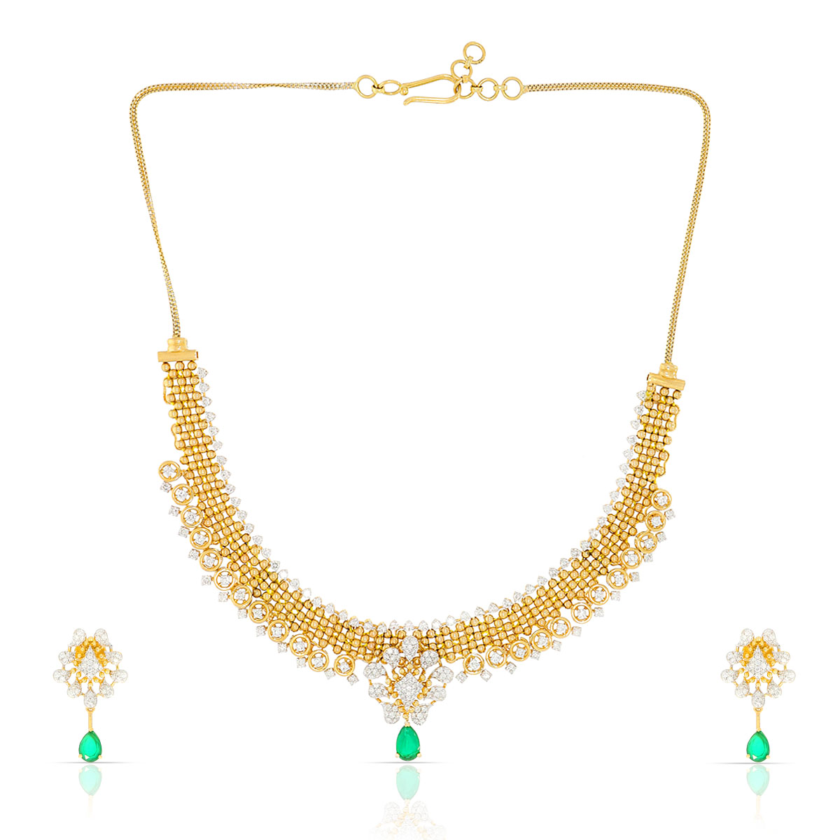 Diamond Necklace Set with Free Gold Coin