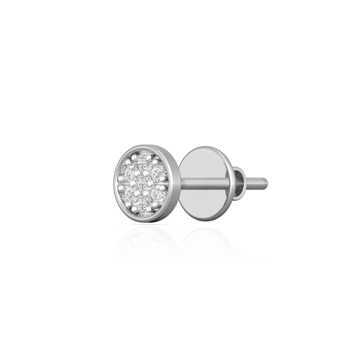 Diamond Stud for men with Free Gold Coin