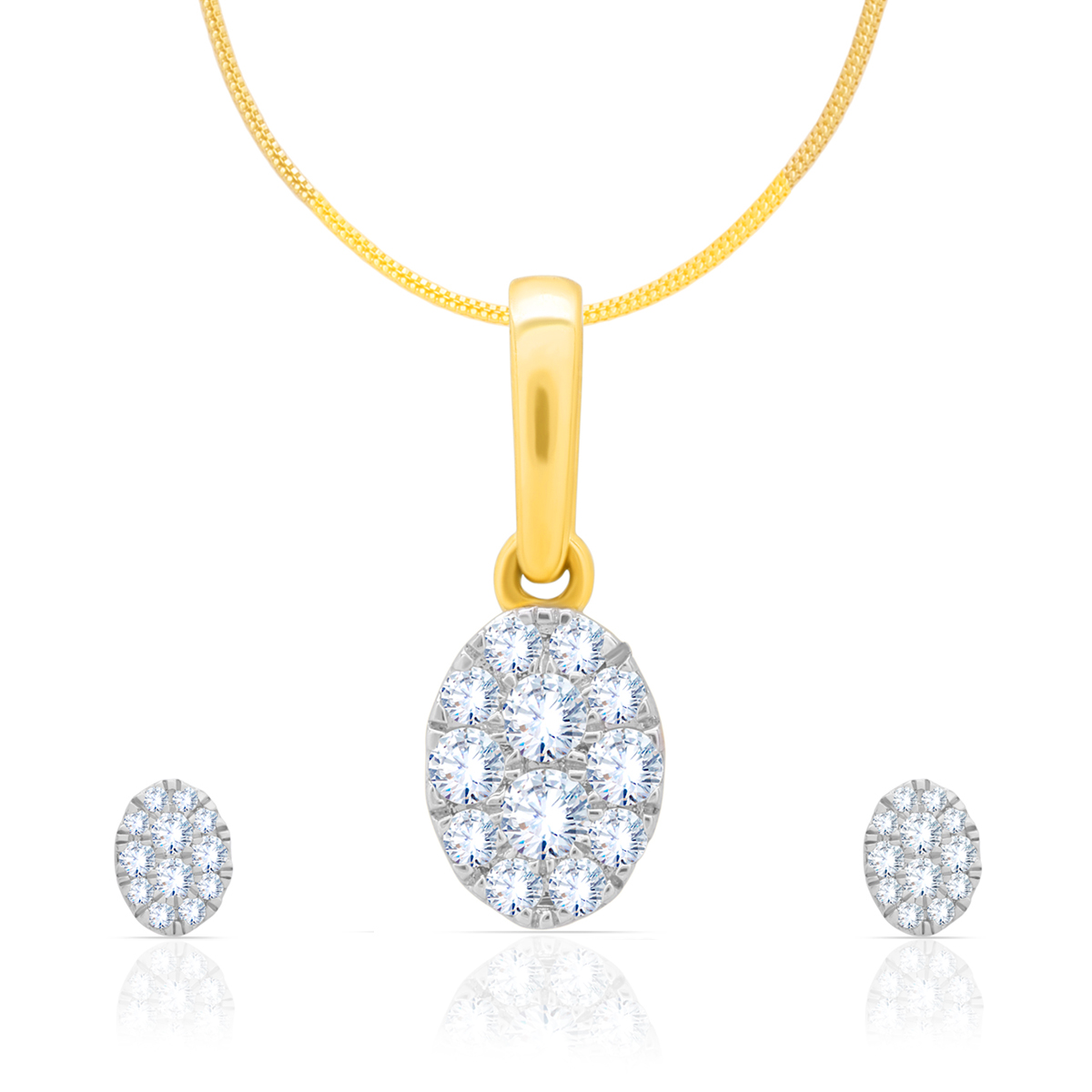 Diamond Pendant Set with Free Gold Coin