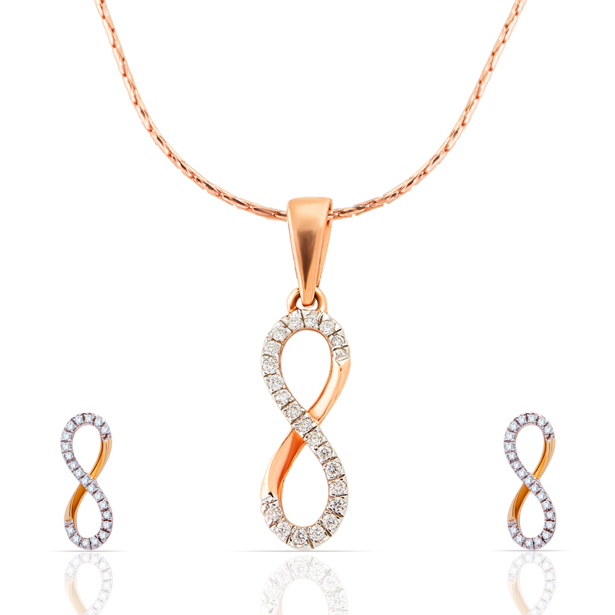 Diamond Pendant Set with Free Gold Coin