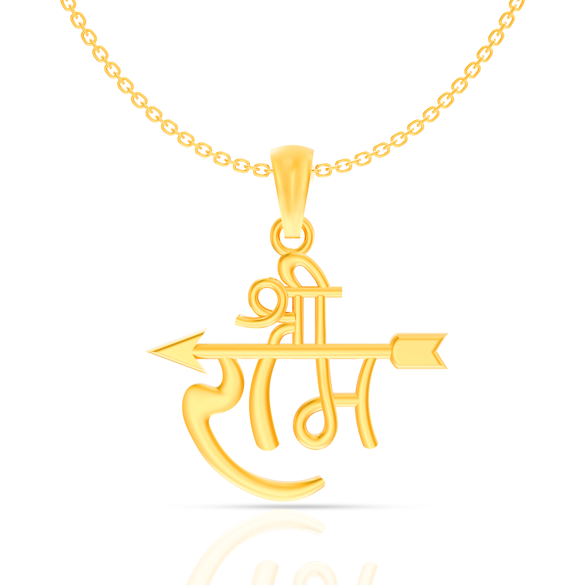 Shree Ram 22KT Gold Pendant