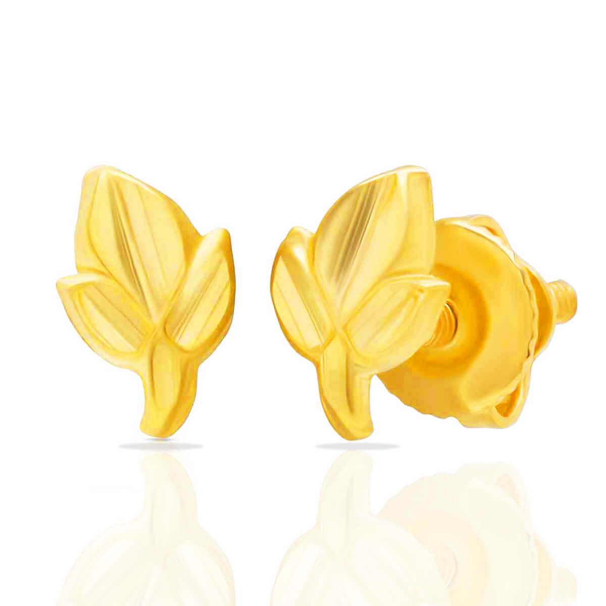 Radiant Simplicity Pure Gold Stud Earrings