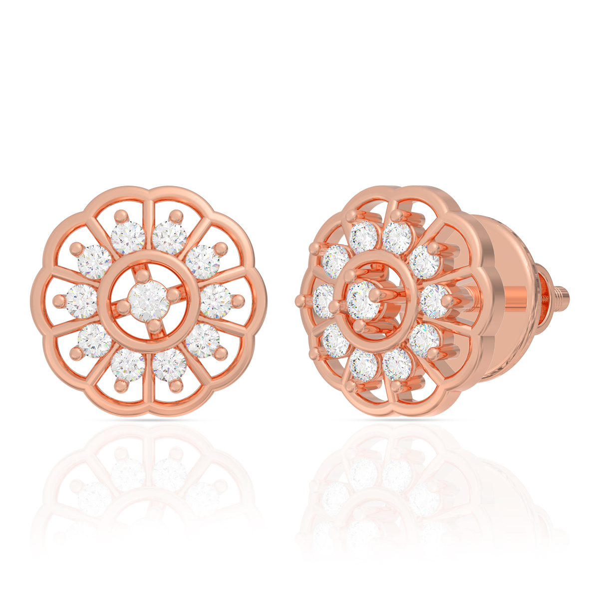 Diamond Earrings with Free Gold Coin