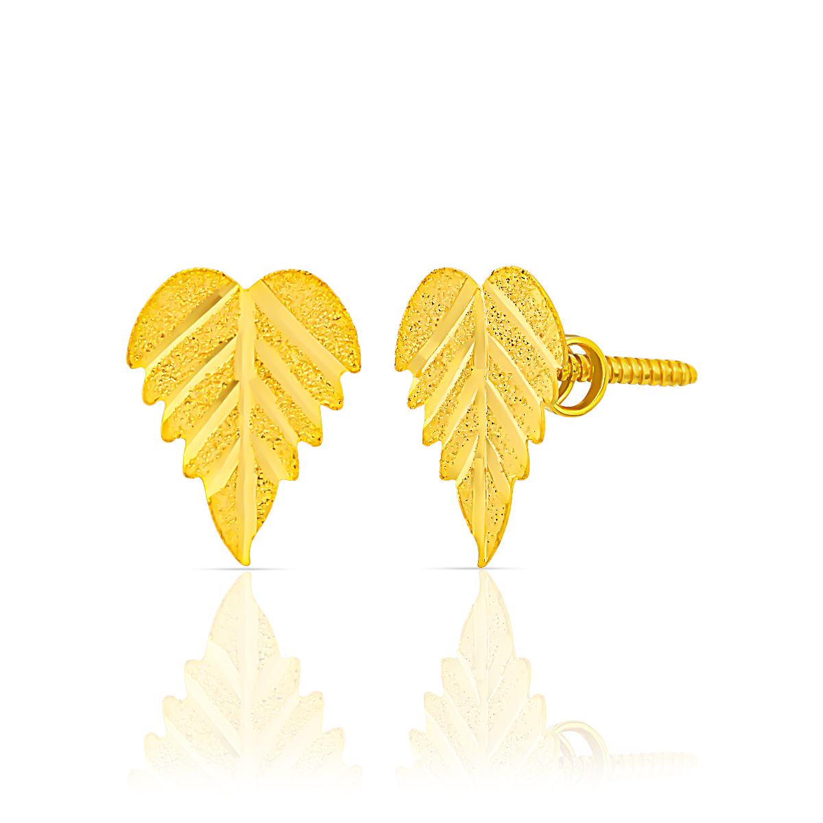 Leafy Elegance Gold Earrings