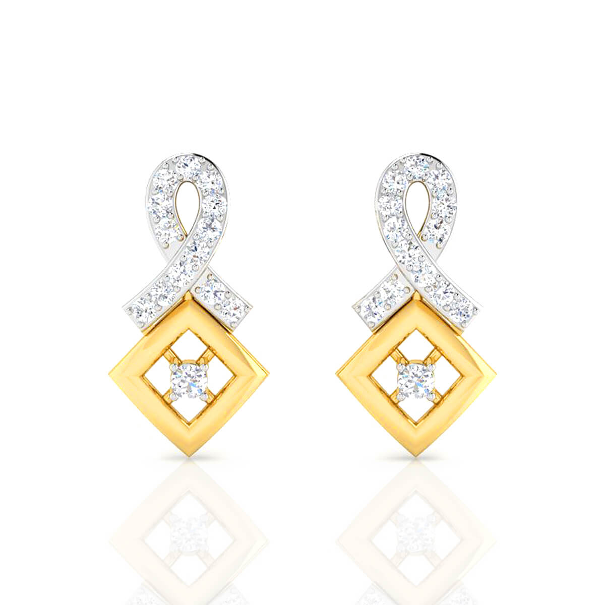 Glistening Infinity 18KT Gold Earrings with Free Gold Coin