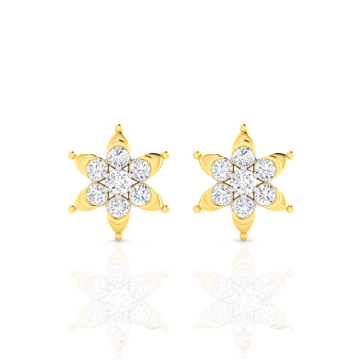 Sparkling Elegance 18KT Gold Earrings with Free Gold Coin