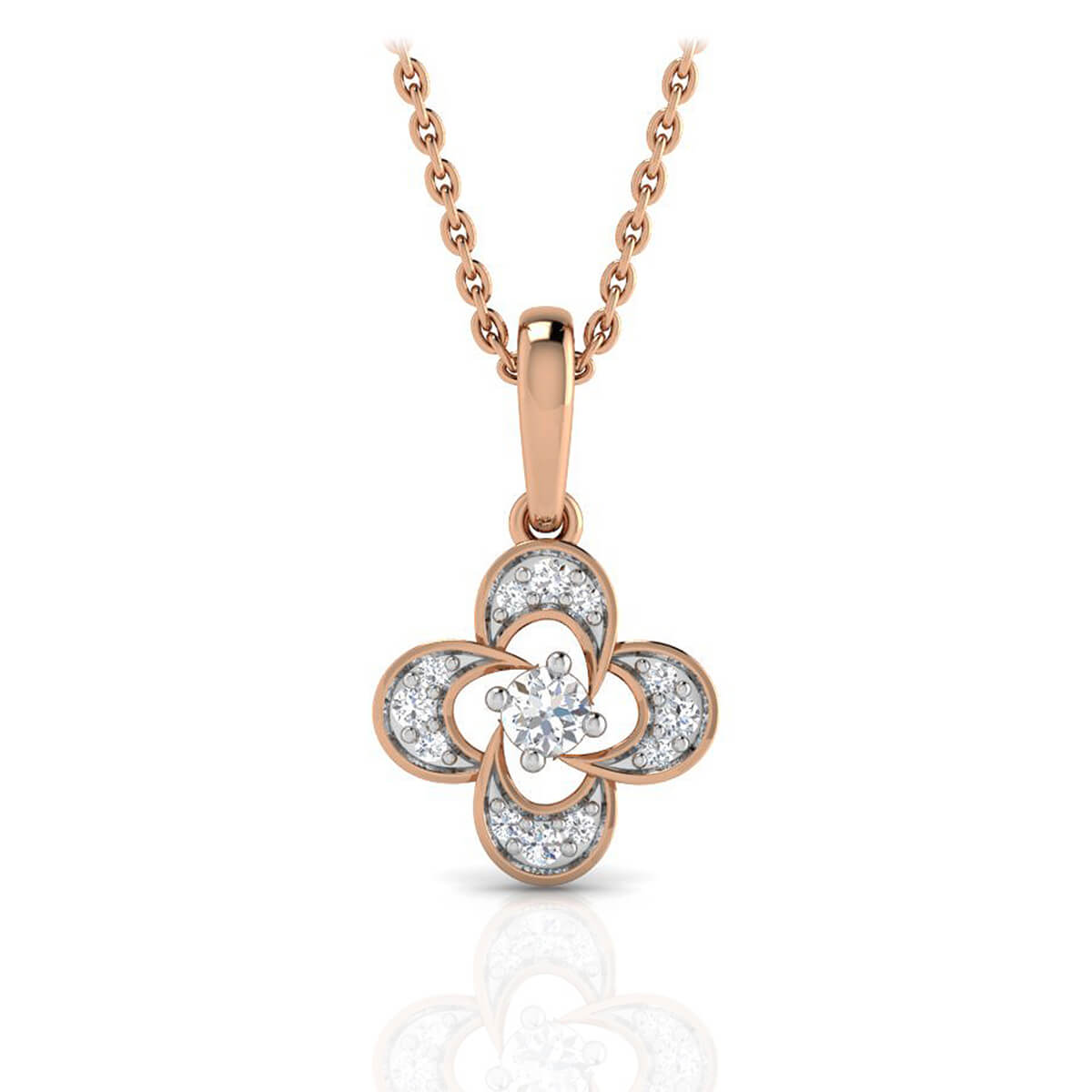 Daily Radiance 18kt Gold Floral Pendant