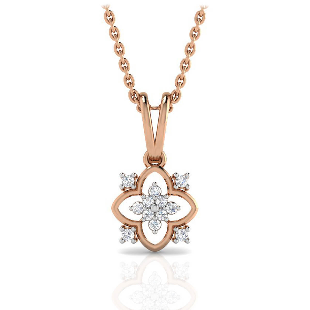 Timeless Beauty 18kt Floral Pendant for Daily Charm with Free Gold Coin