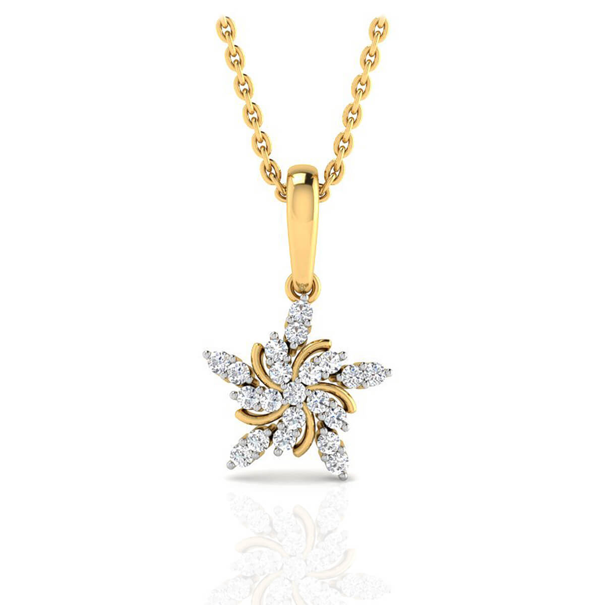 Golden Garden 18kt Floral Pendant for Everyday Elegance