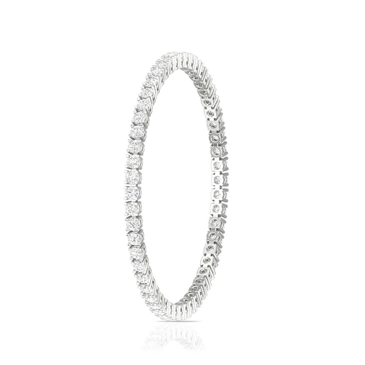 Singular Shine Solitaire Diamond Bangle with Free Gold Coin