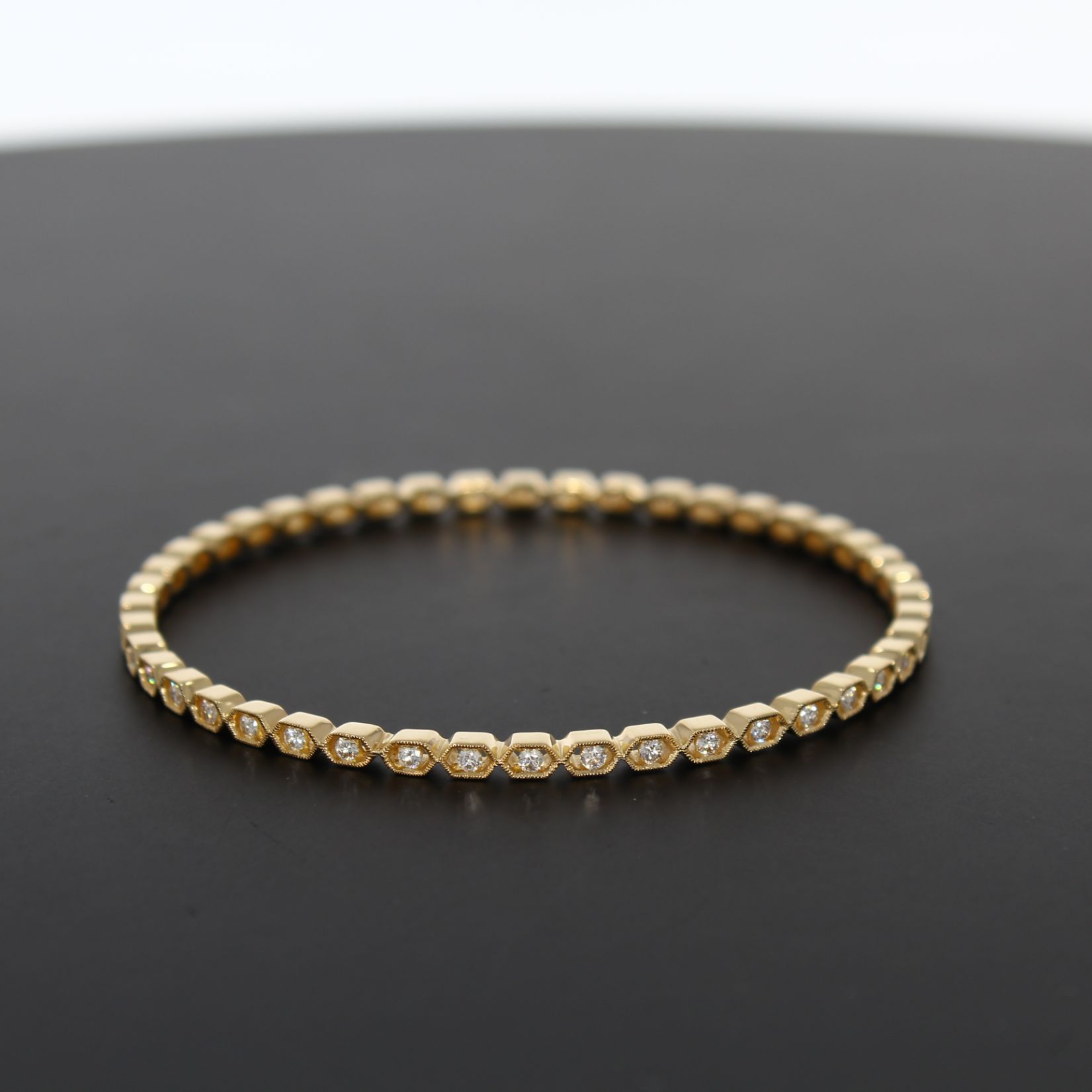 STUNNING DIAMOND BANGLE with Free Gold Coin