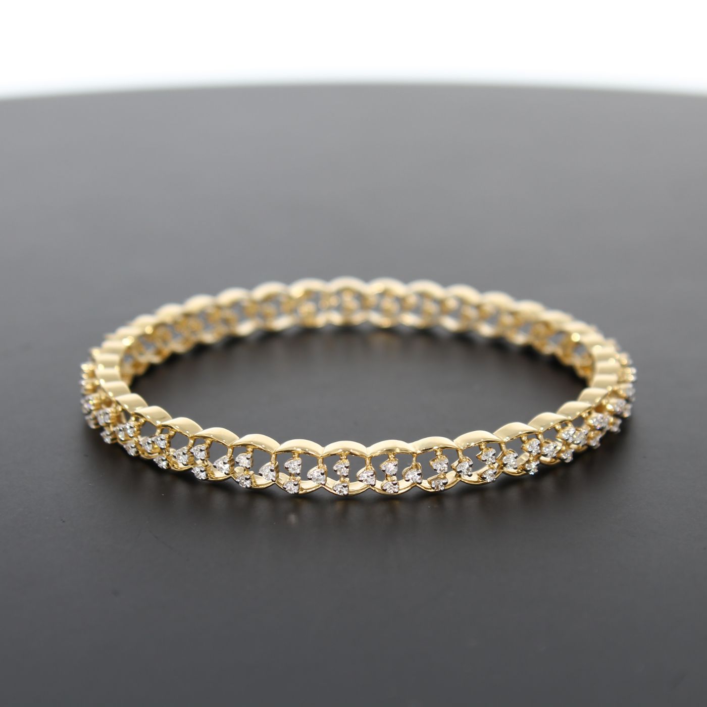 Twirl Diamond Bangle with Free Gold Coin