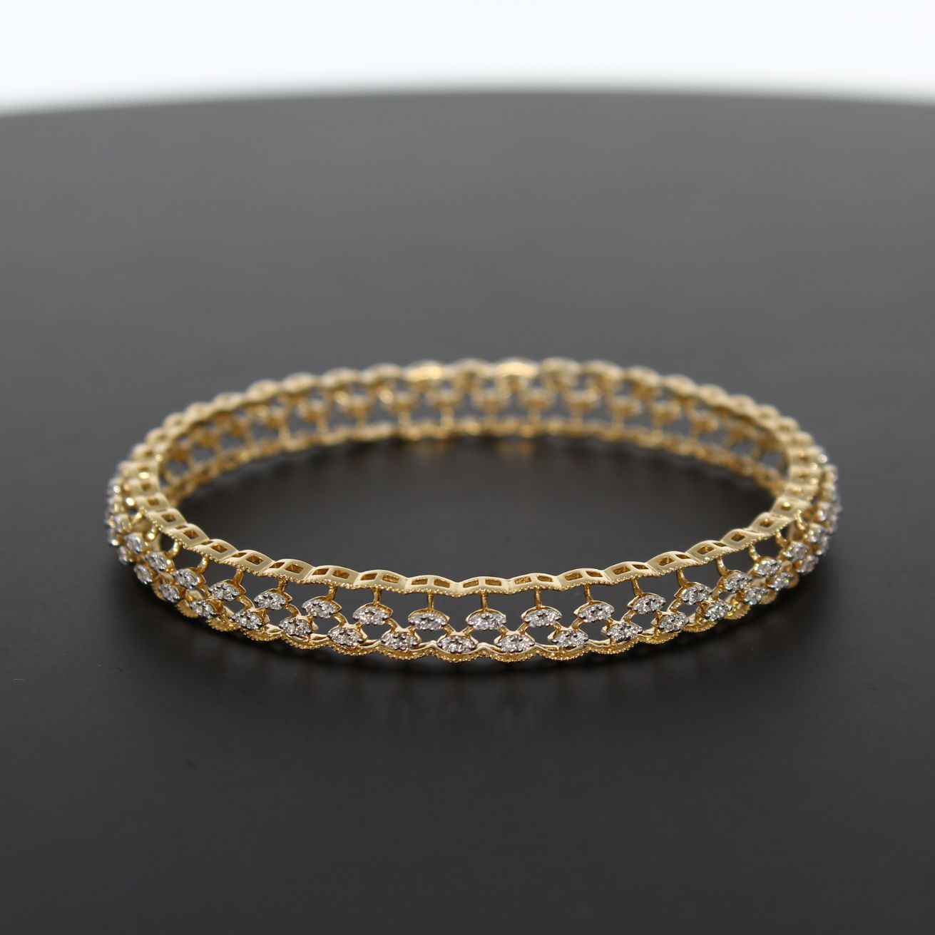 CLASSY DIAMOND BANGLE with Free Gold Coin