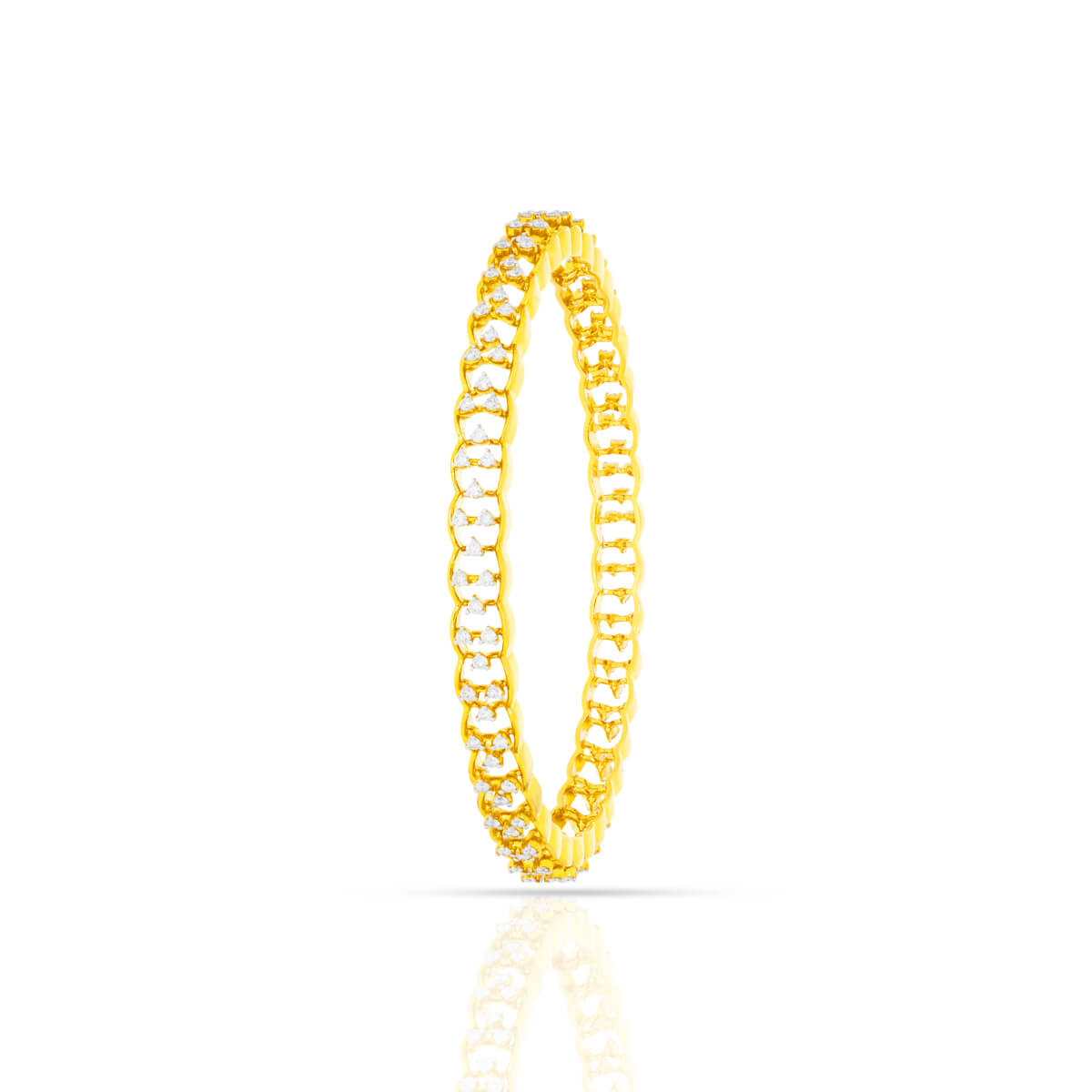 Dazzling Delight Fancy Diamond Bangle with Free Gold Coin