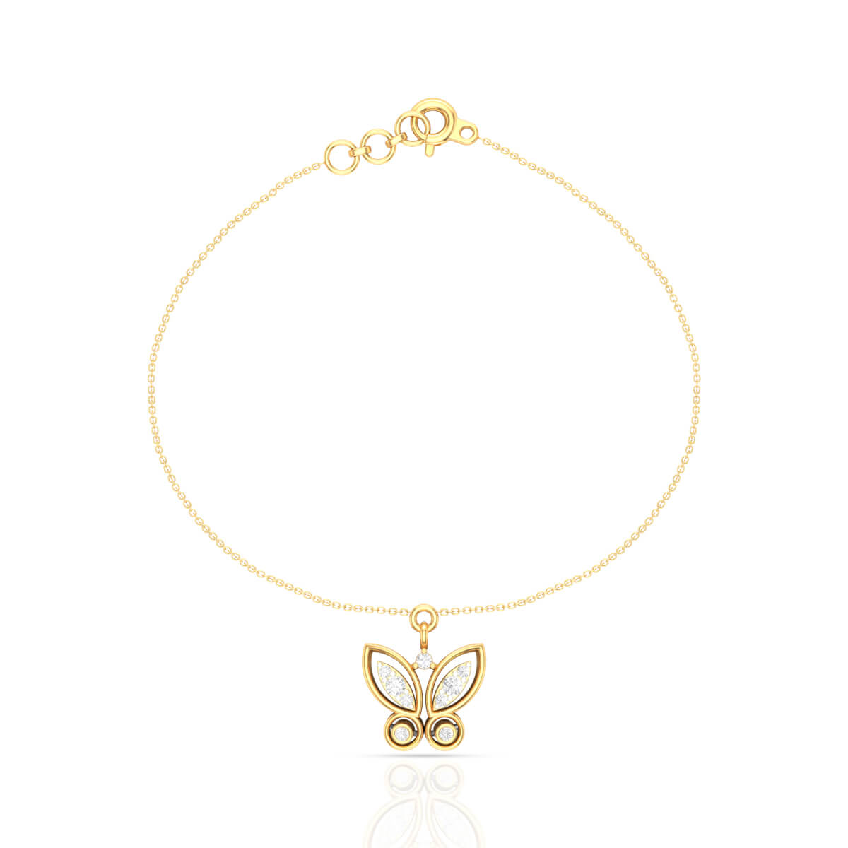 The Graceful Butterfly Charm Bracelet with Free Gold Coin