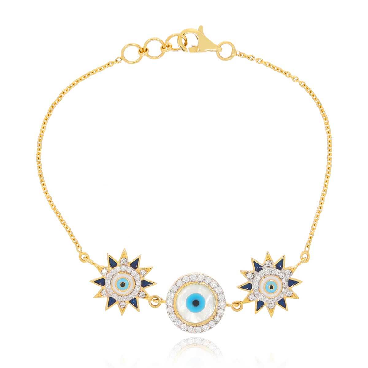 TRIO EVIL EYE BRACELET with Free Gold Coin