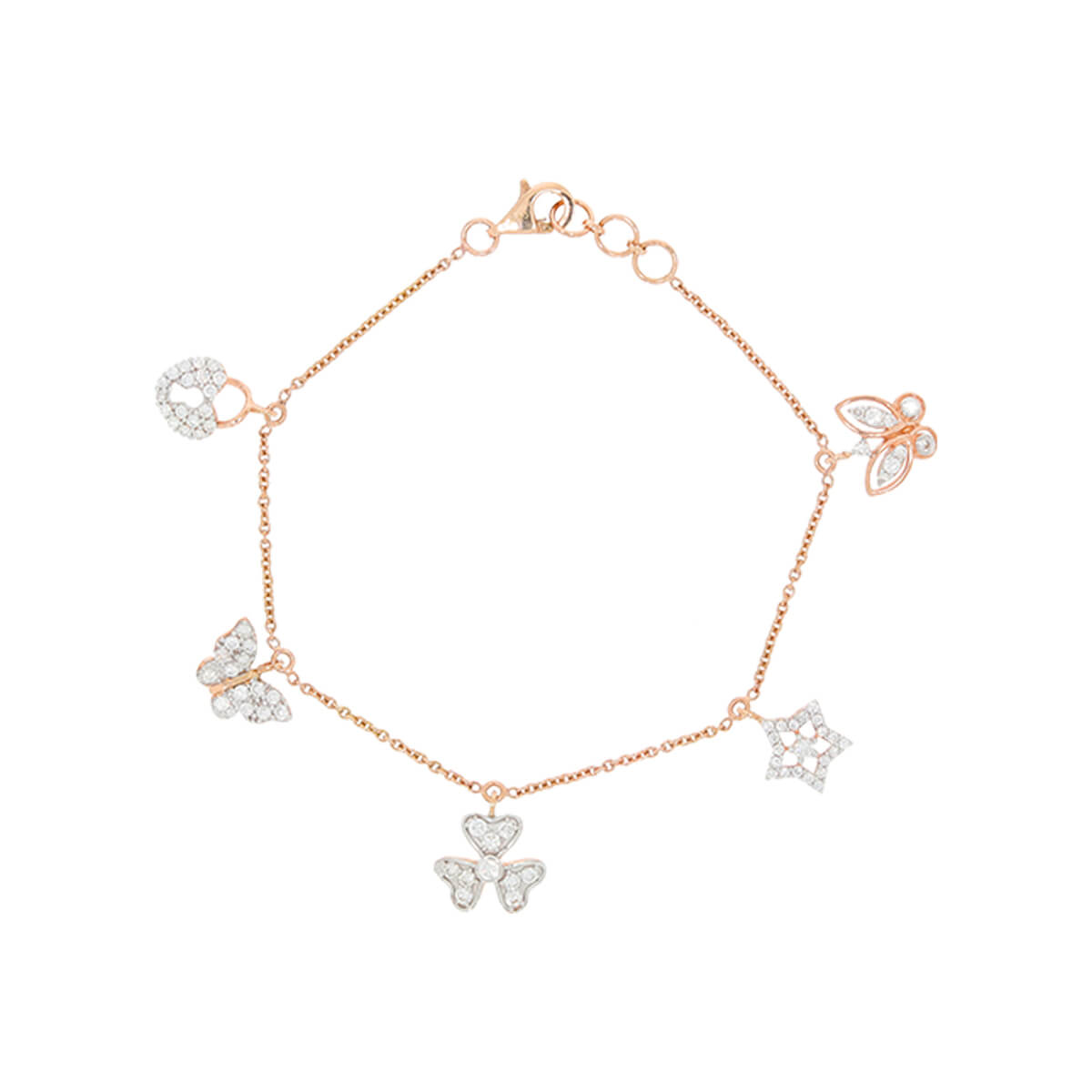 natucher charm diamond bracelet