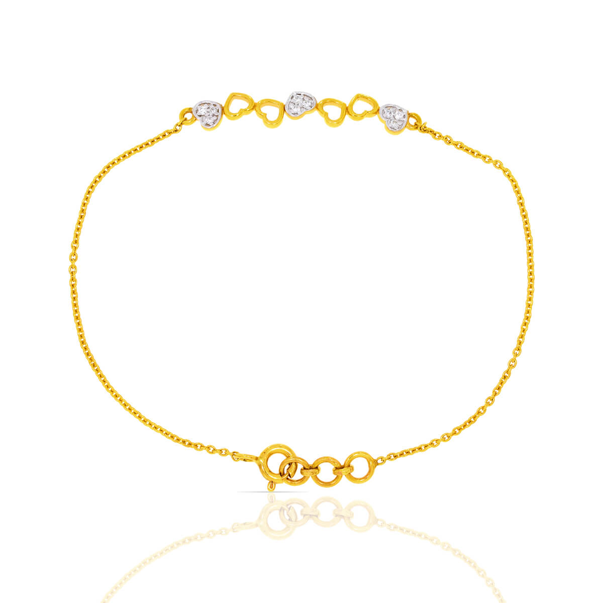 Diamond Heartbeat Bracelet with Free Gold Coin