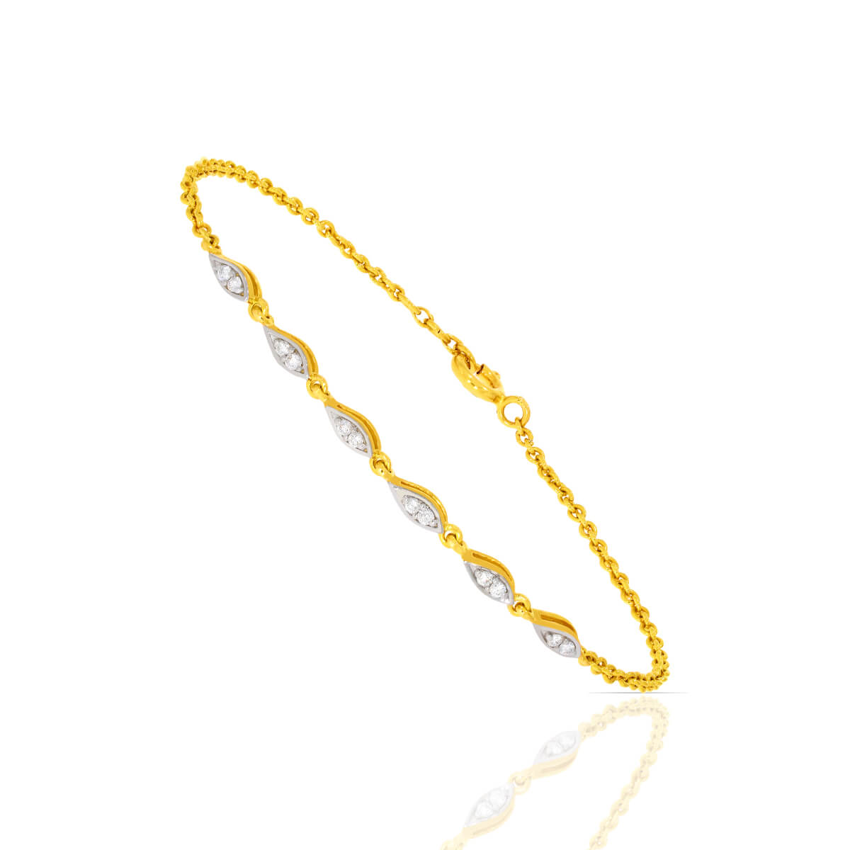 The Elegant Petite Chain Diamond Bracelet with Free Gold Coin