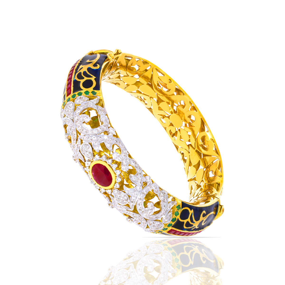 Sparkling Ruby Diamond Delight Bracelet with Free Gold Coin